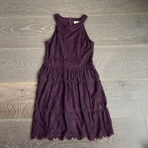 Dark Purple Halter Dress